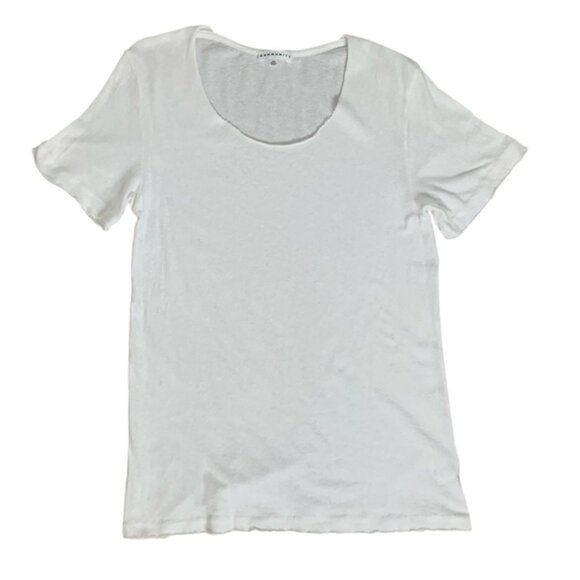 Aritzia Community Cotton T-shirt Tee short sleeve Crewneck Casual Basic White - Picture 2 of 11